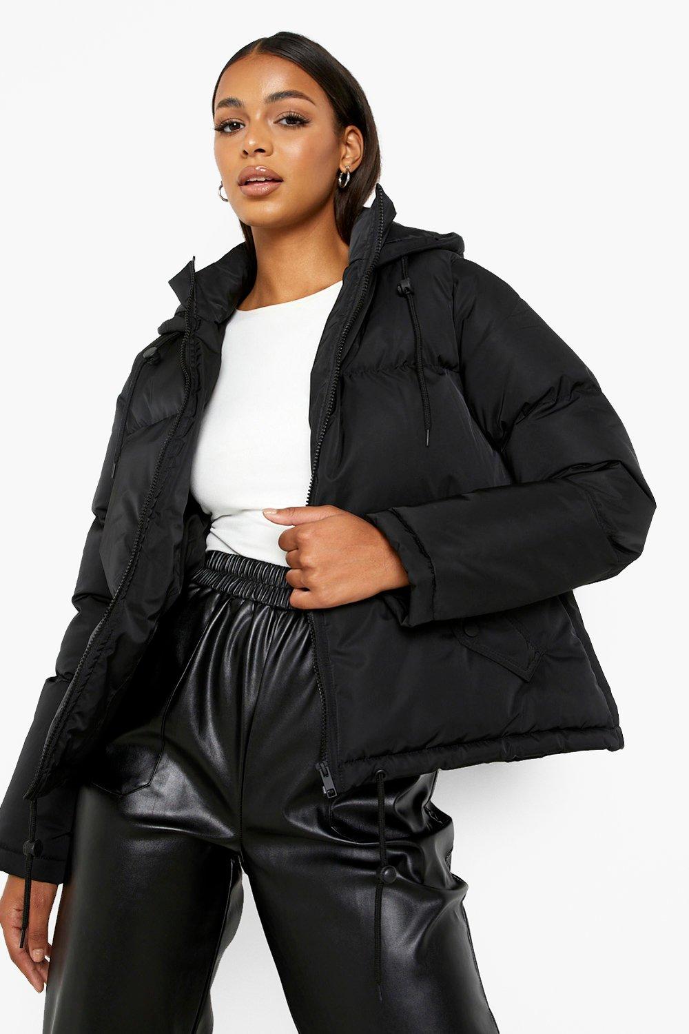 Boohoo hooded hotsell padded jacket