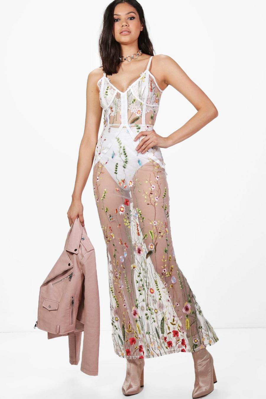 Nude Boutique Niamh Floral Embroidered Maxi Dress image number 1