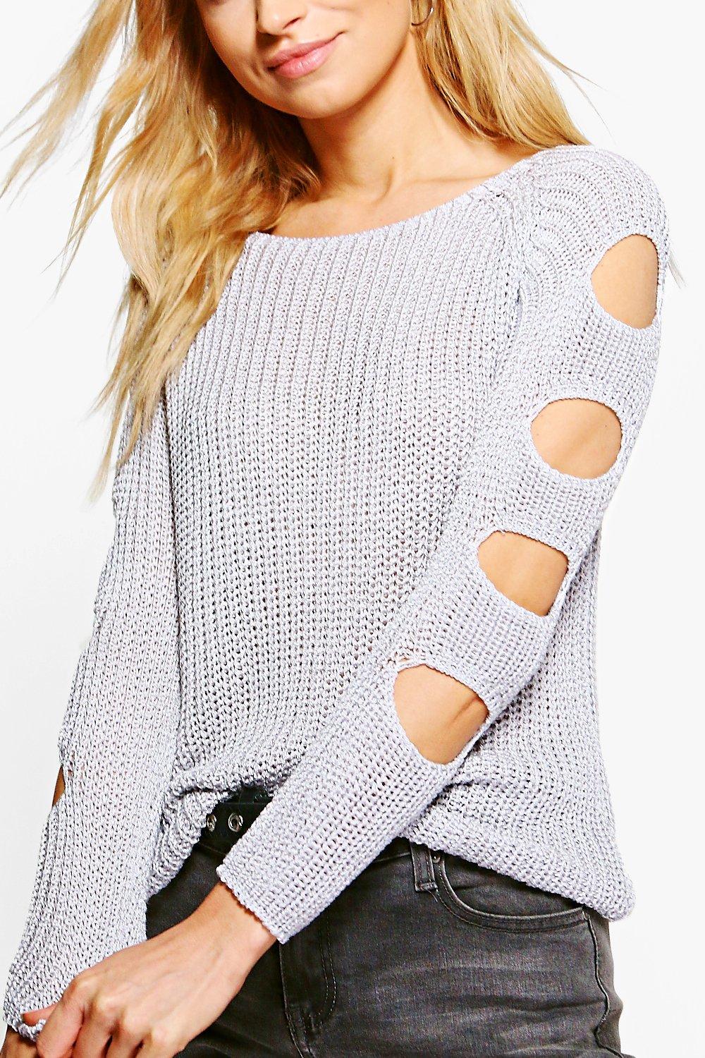 Cut out deals arm sweater