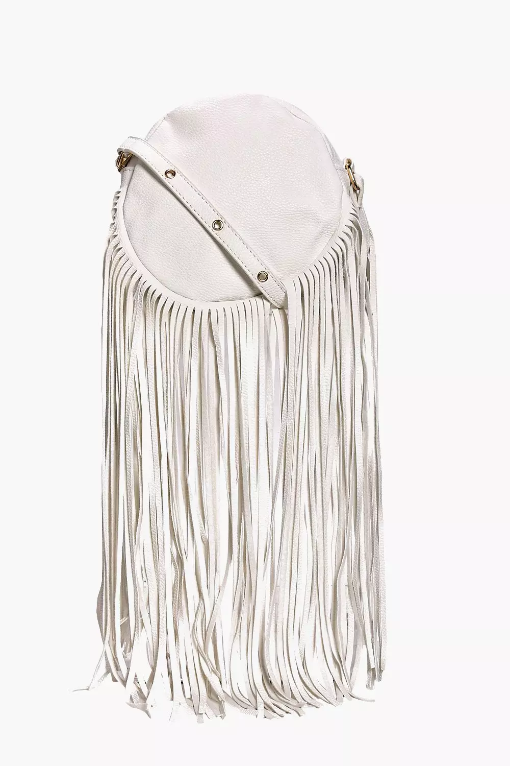 White fringe crossbody discount bag