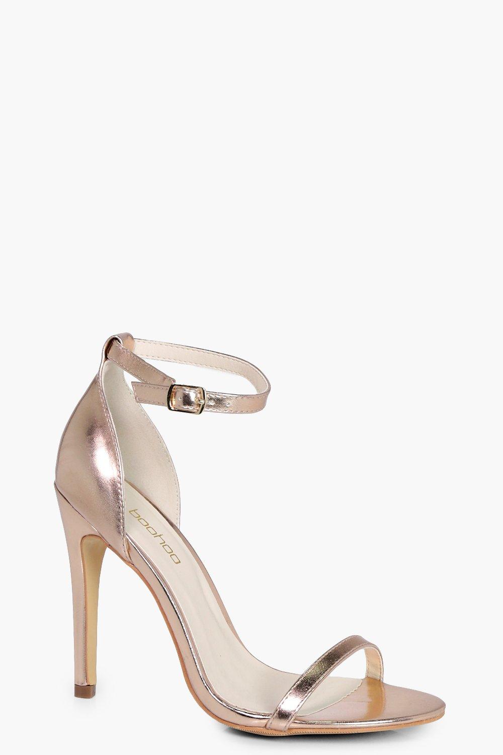 boohoo rose gold heels