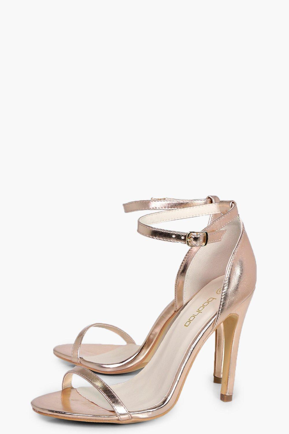 boohoo rose gold heels