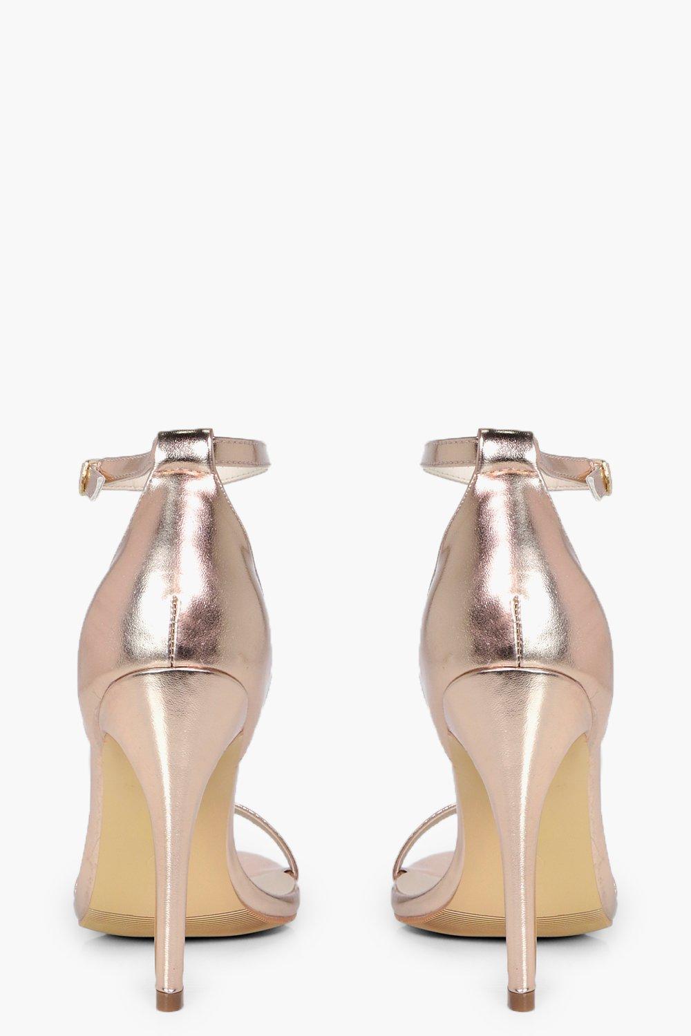 boohoo rose gold heels