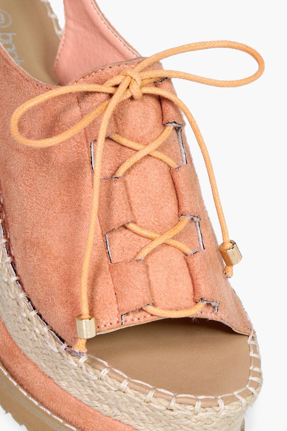 espadrilles plateau schnüren