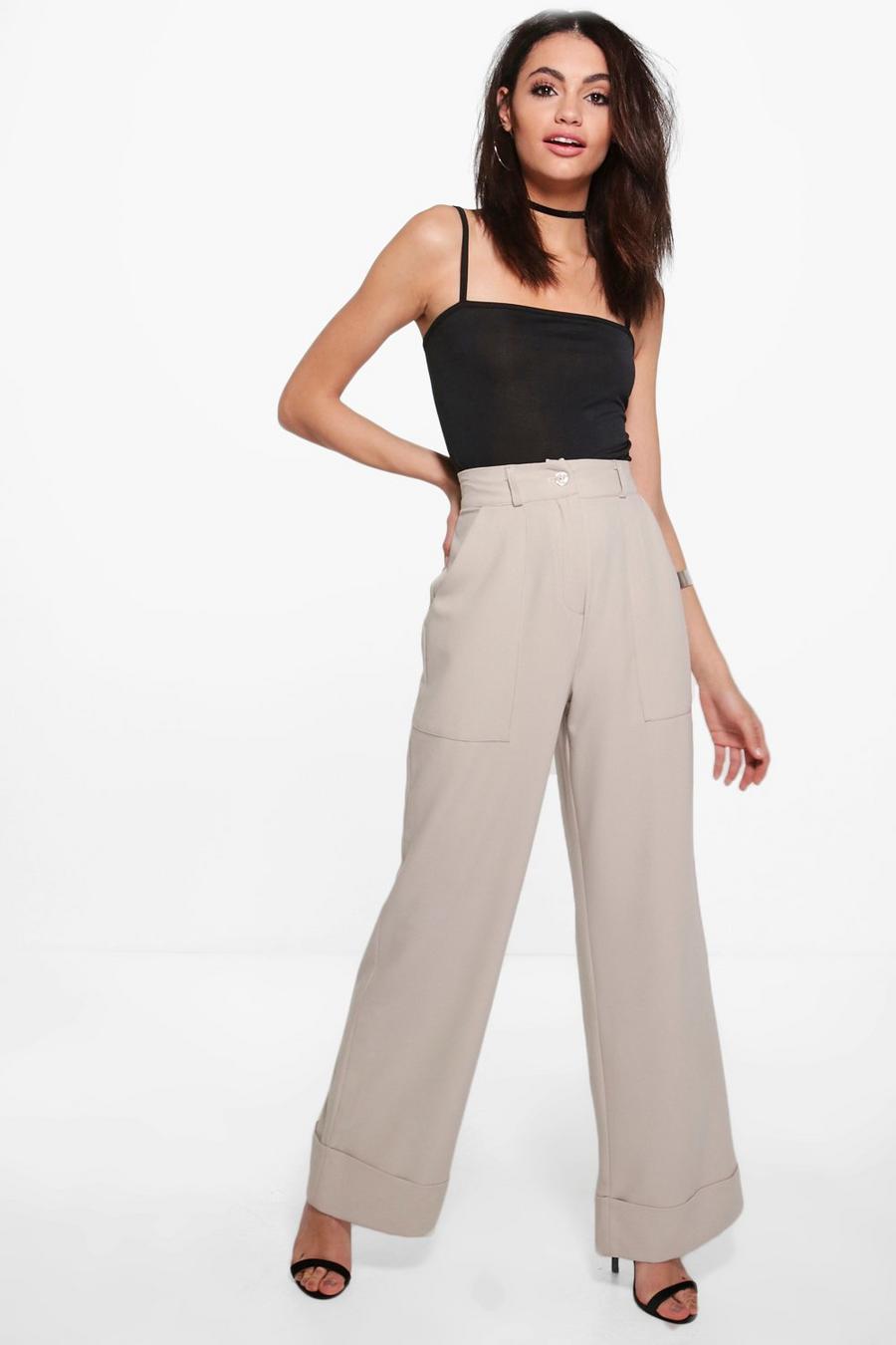 Stone India Deep Cuff Woven Tailored Wide Leg Trousers image number 1