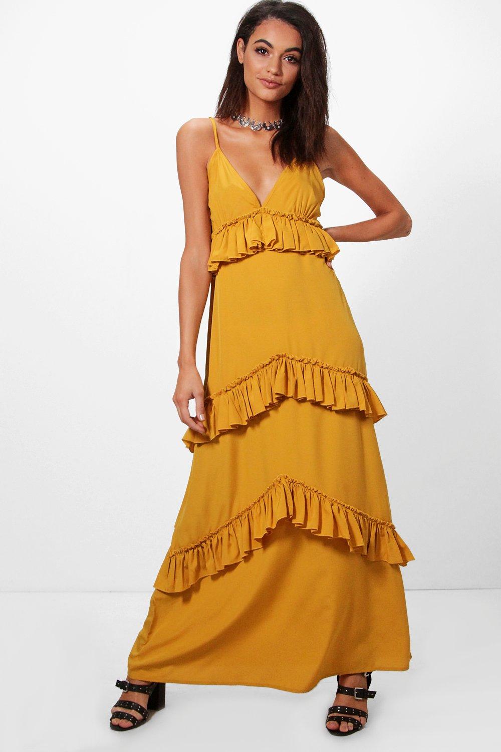 western ruffle dress