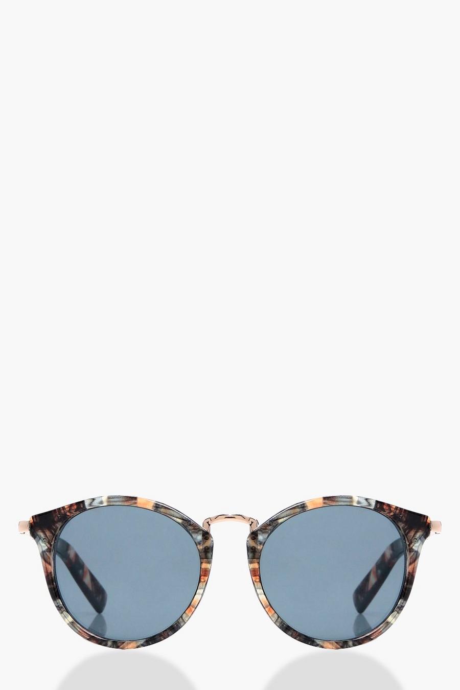Multi Anna Patterned Frame Round Sunglasses image number 1