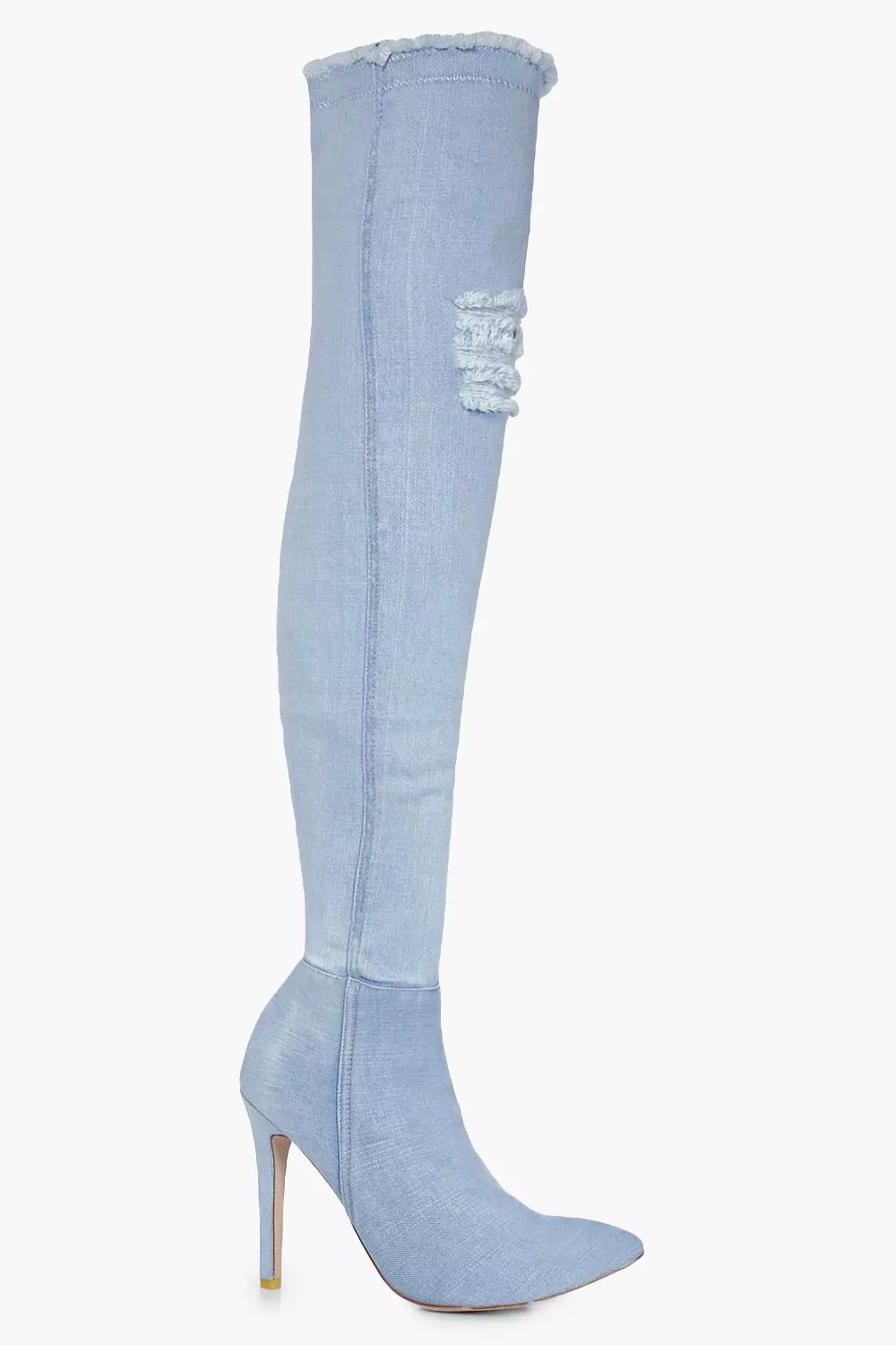 Distressed thigh high sales boots