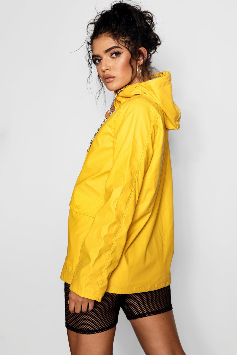 Boohoo yellow outlet raincoat