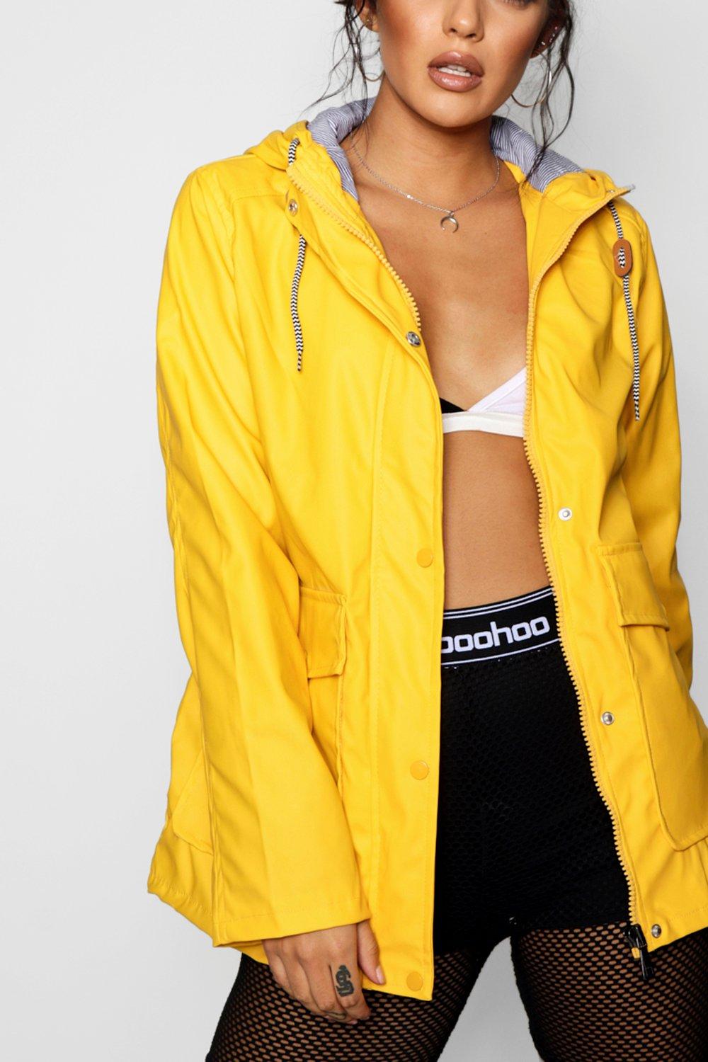 Boohoo yellow raincoat best sale