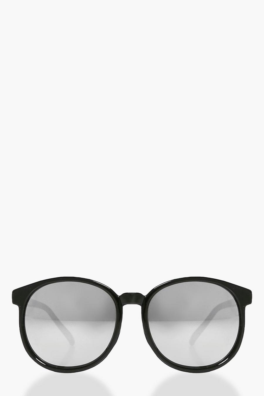 Frankie Revo Lense Black Round Fashion Glasses image number 1