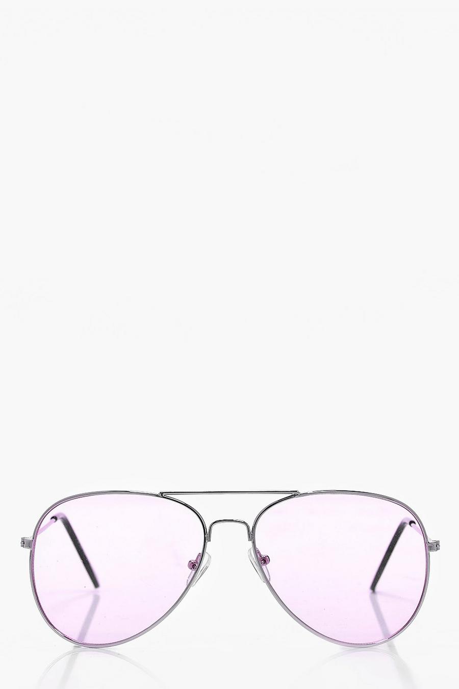 Pink rose Connie Pastel Aviator Sunglasses image number 1