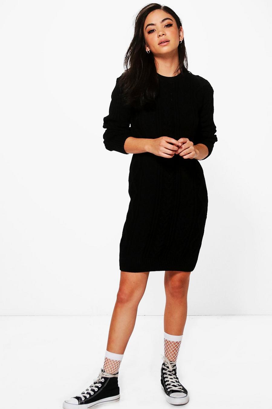 Maddison Cable Knit Sweater Dress image number 1