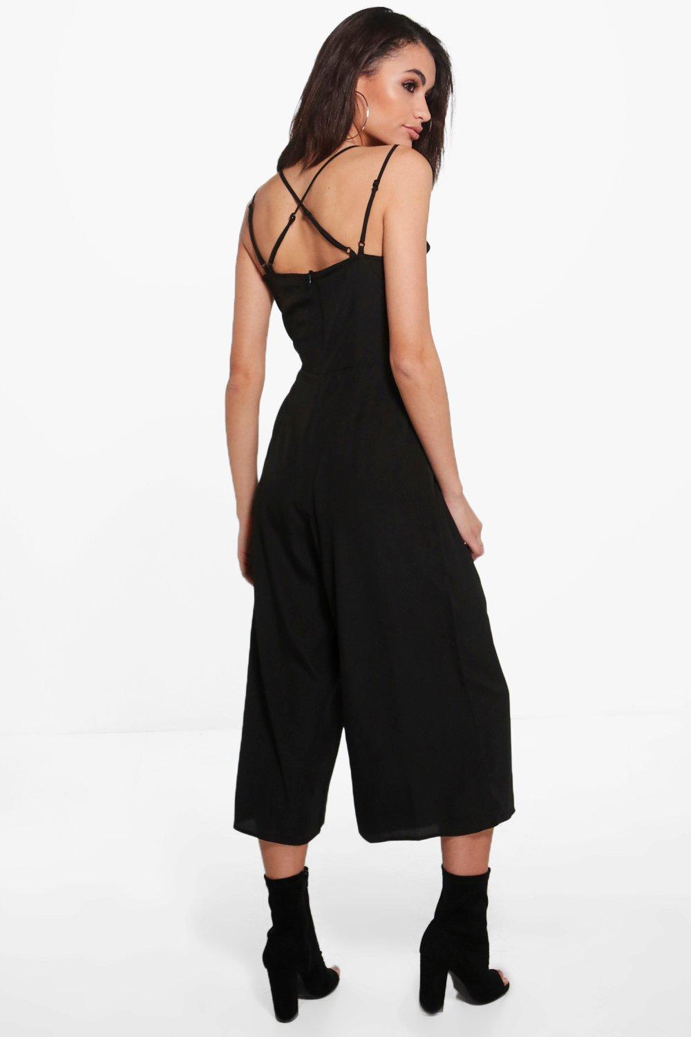 strappy culotte jumpsuit