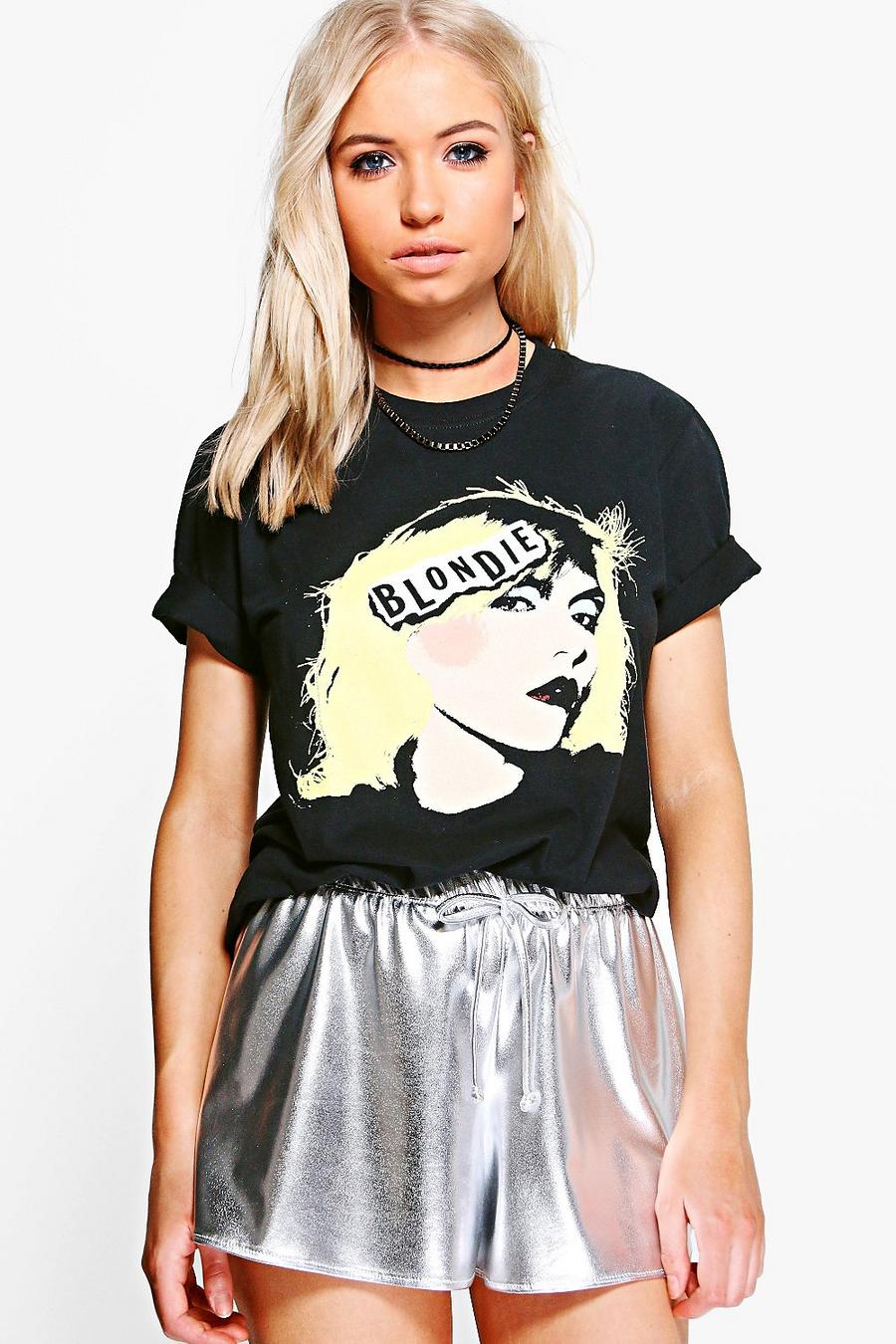 Lorna Übergroßes T-Shirt mit Blondie-Motiv, Schwarz image number 1