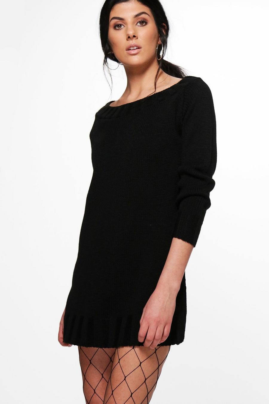 Erin Chunky Rib Off The Shoulder Sweater Dress image number 1