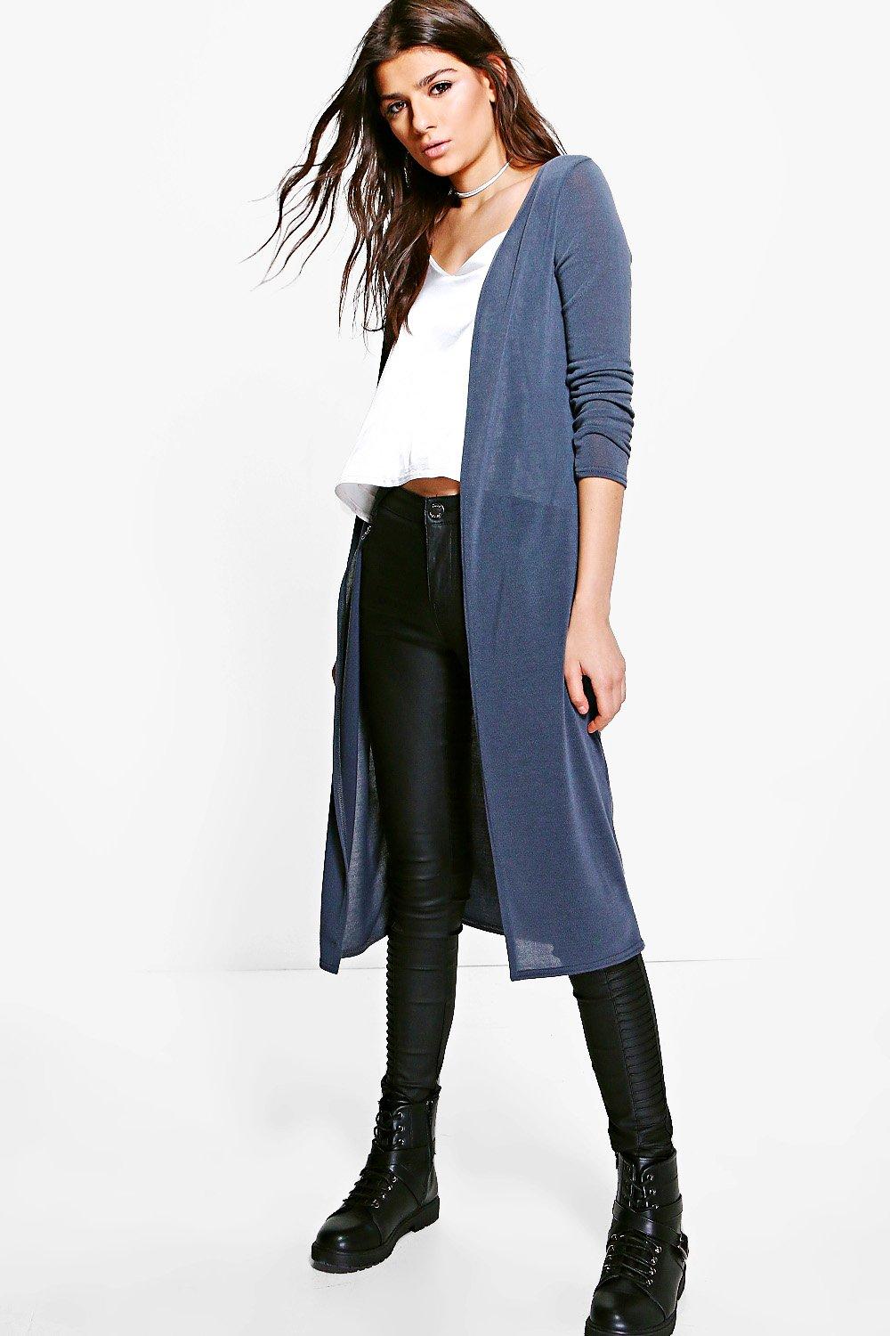 fine knit maxi cardigan