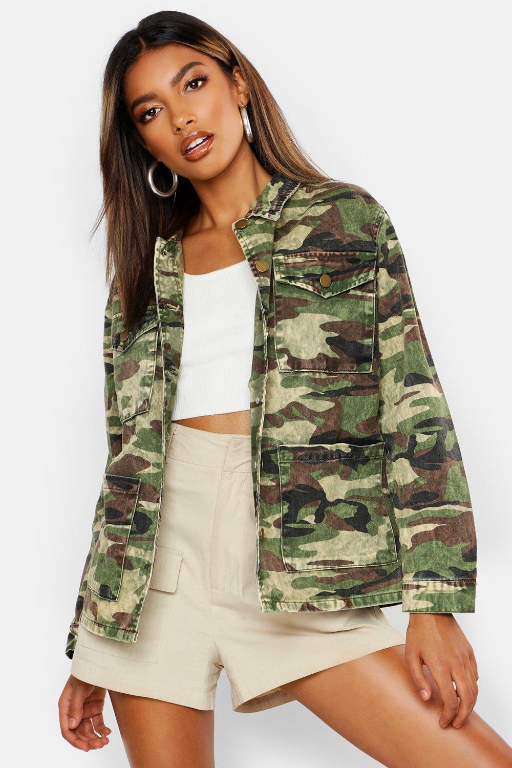 camouflage denim jacket