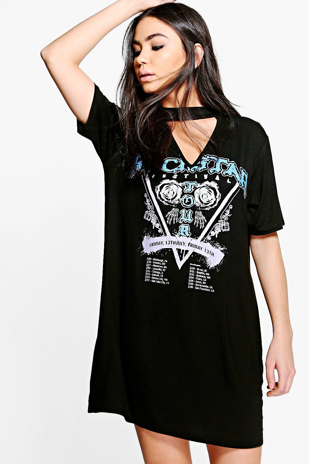 choker tshirt dress