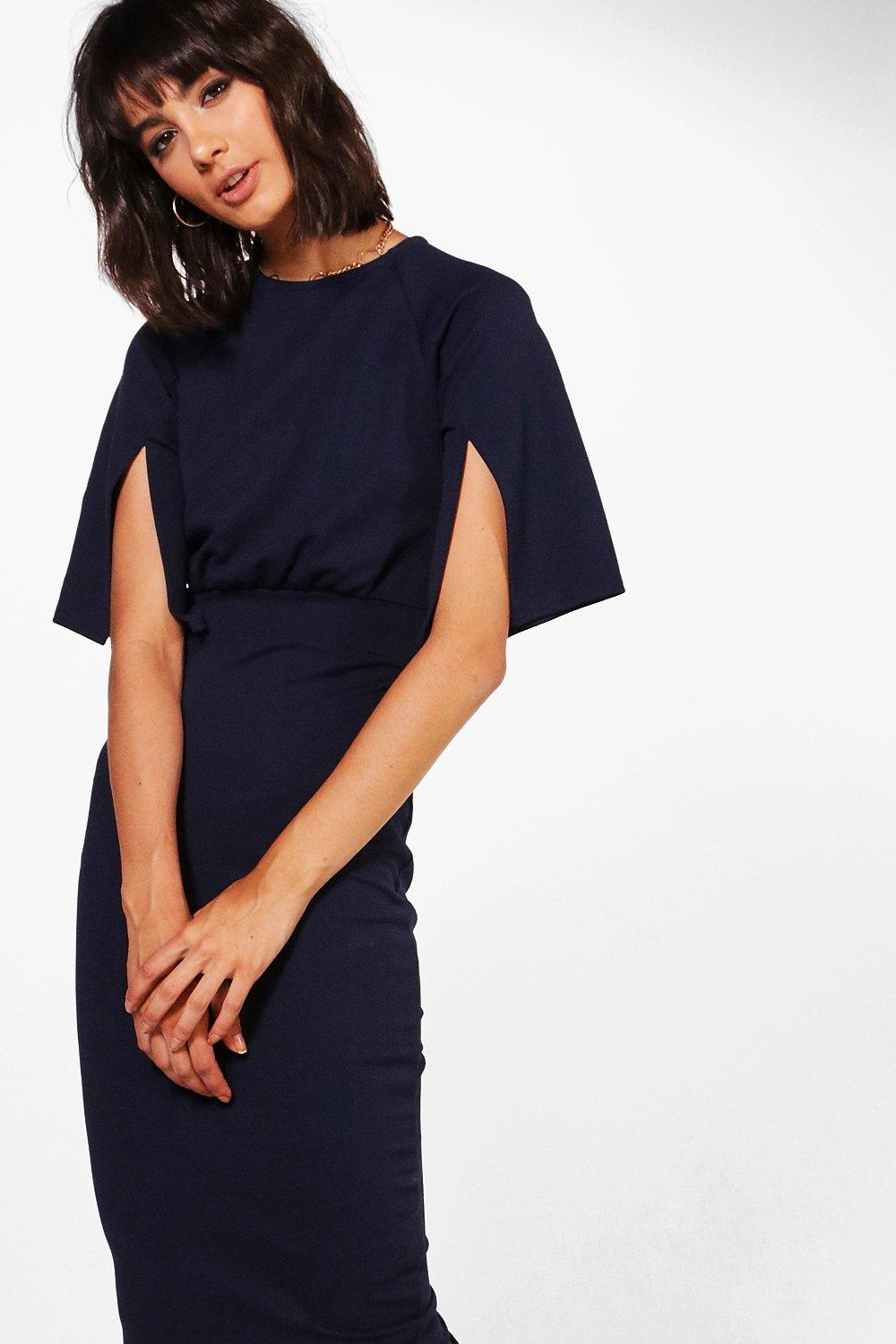 Boohoo split 2025 sleeve dress