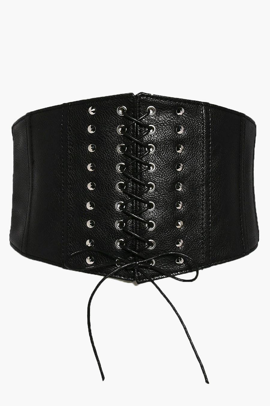 Aimee Studded Lace Up Corset Belt image number 1