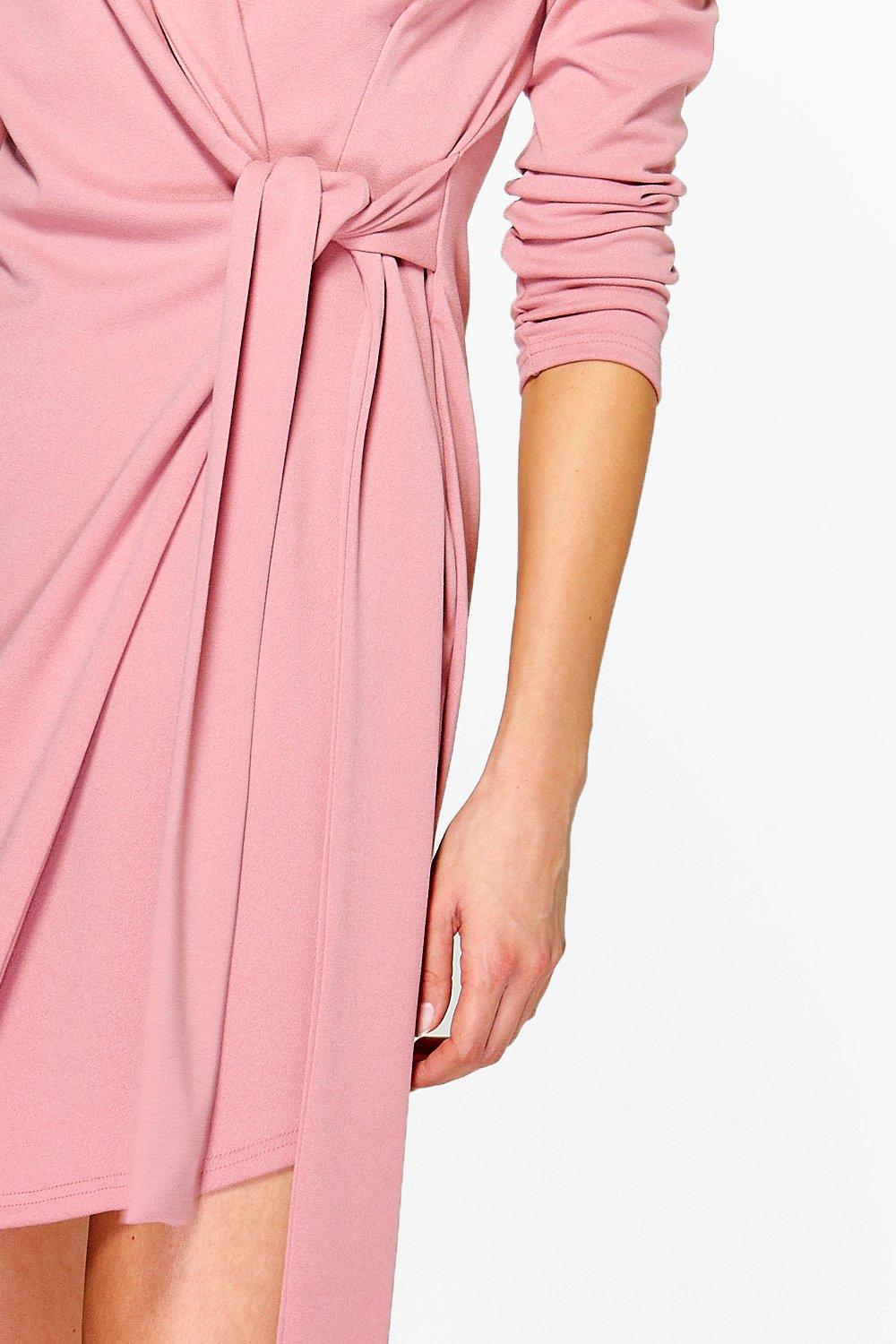 boohoo tie side blazer dress