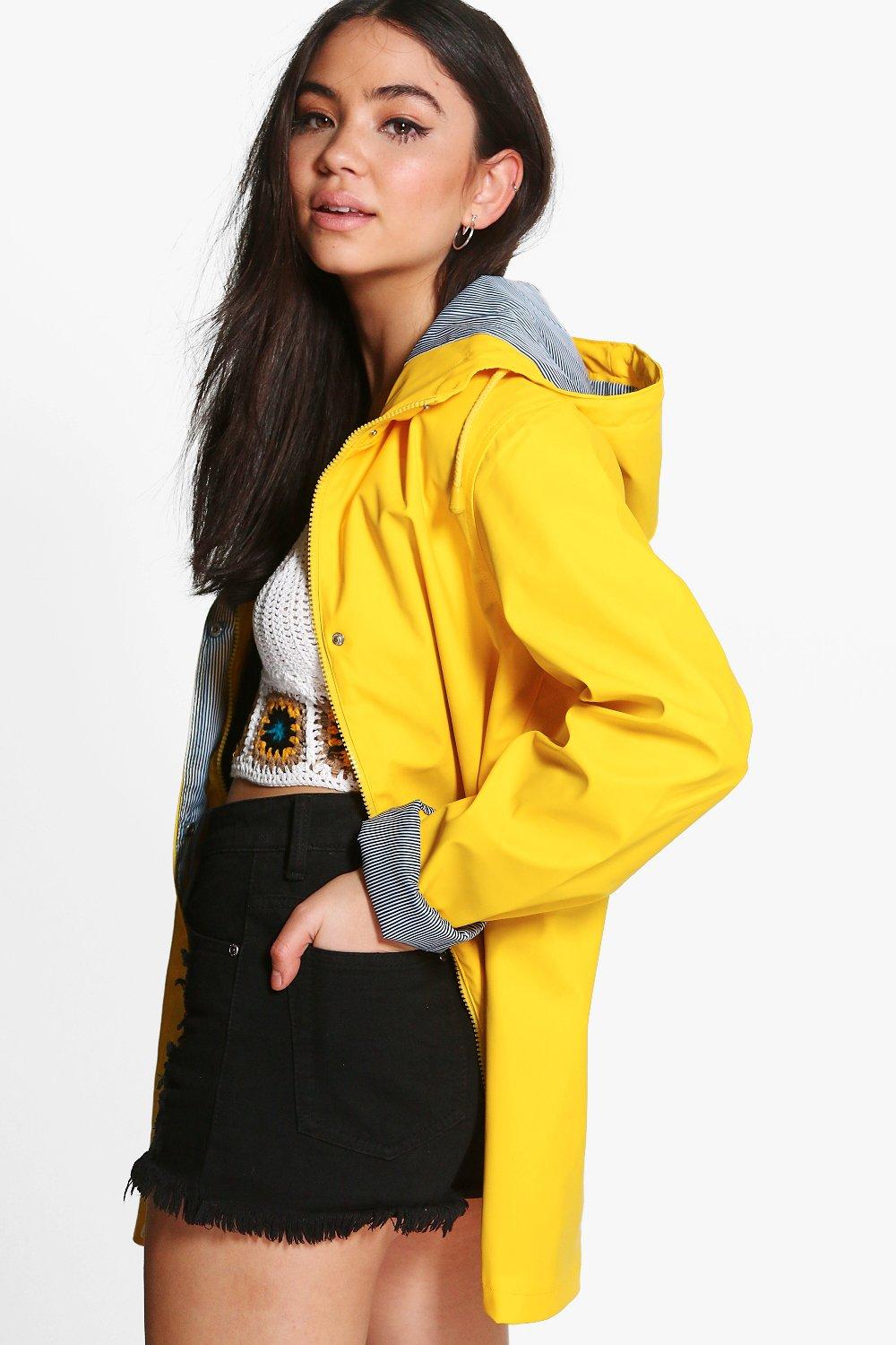 Boohoo store yellow raincoat