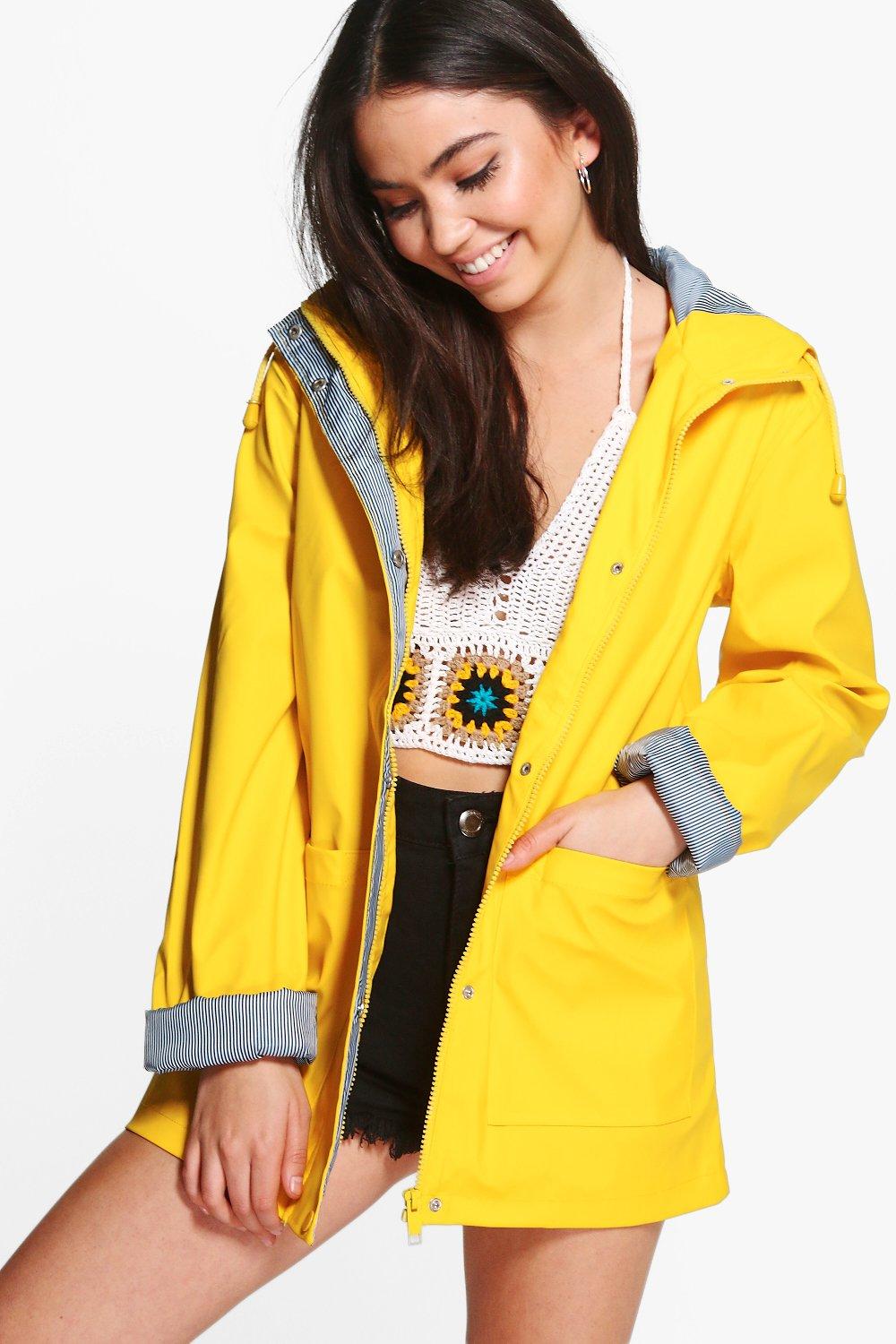 boohoo rain coat