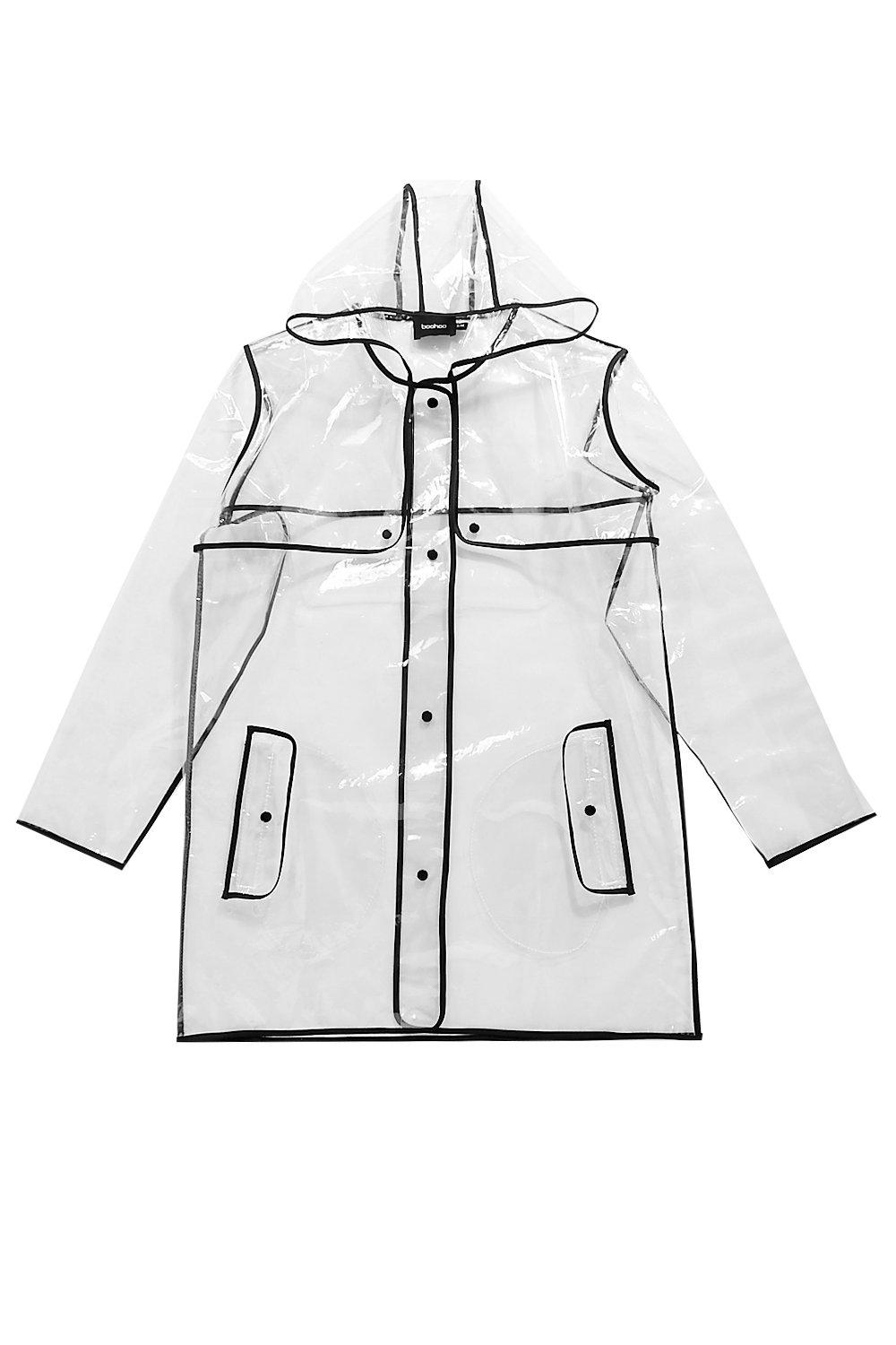 boohoo rain coat