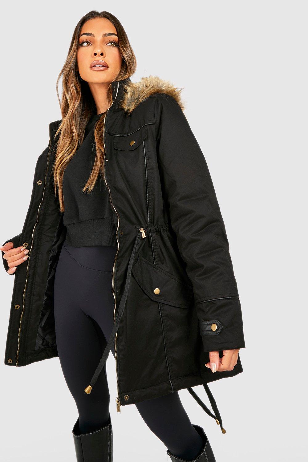 Boohoo parka clearance coats