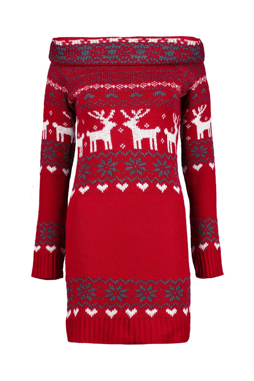 boohoo christmas jumper dress