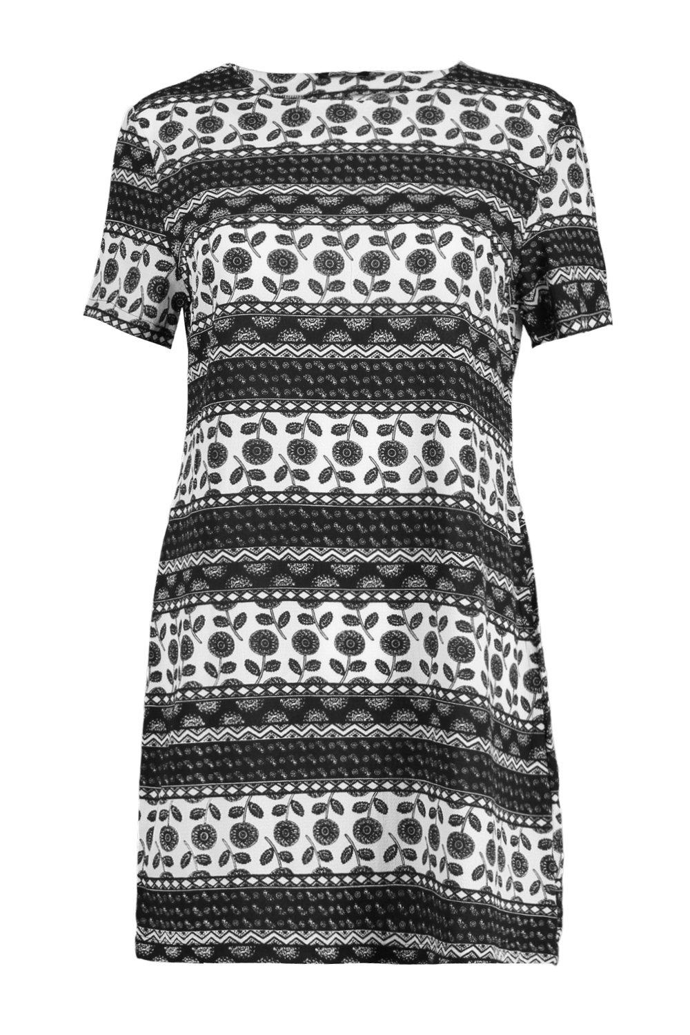 boohoo monochrome dress