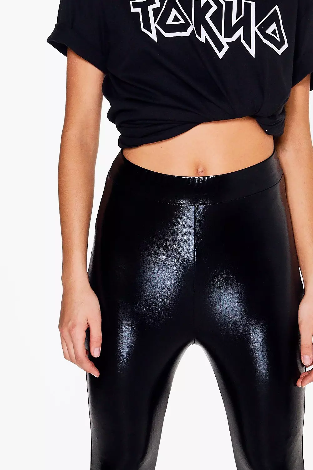 Black Sofi Super Shiny Wet Look Leggings alternative image