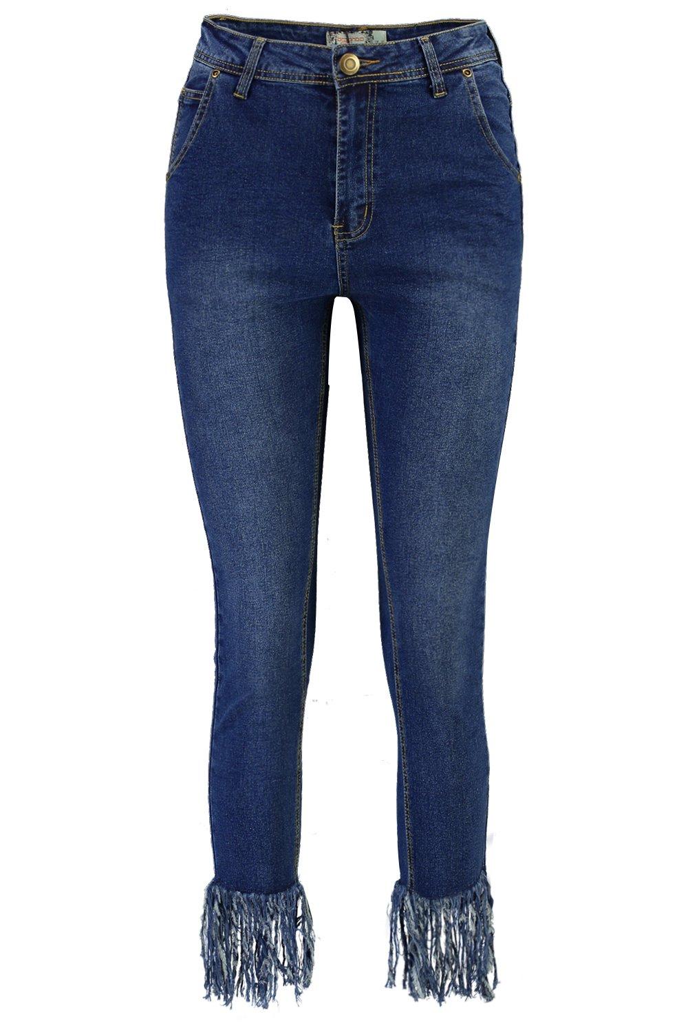 Jeans con frange in fondo store