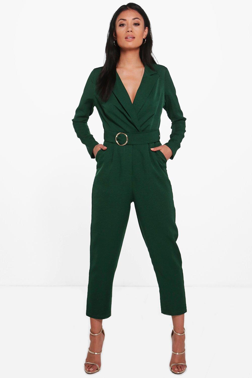 boohoo green jumpsuit