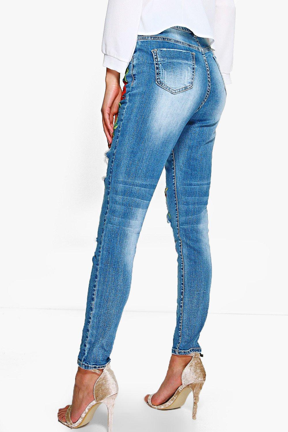 women's embroidered jeans sale