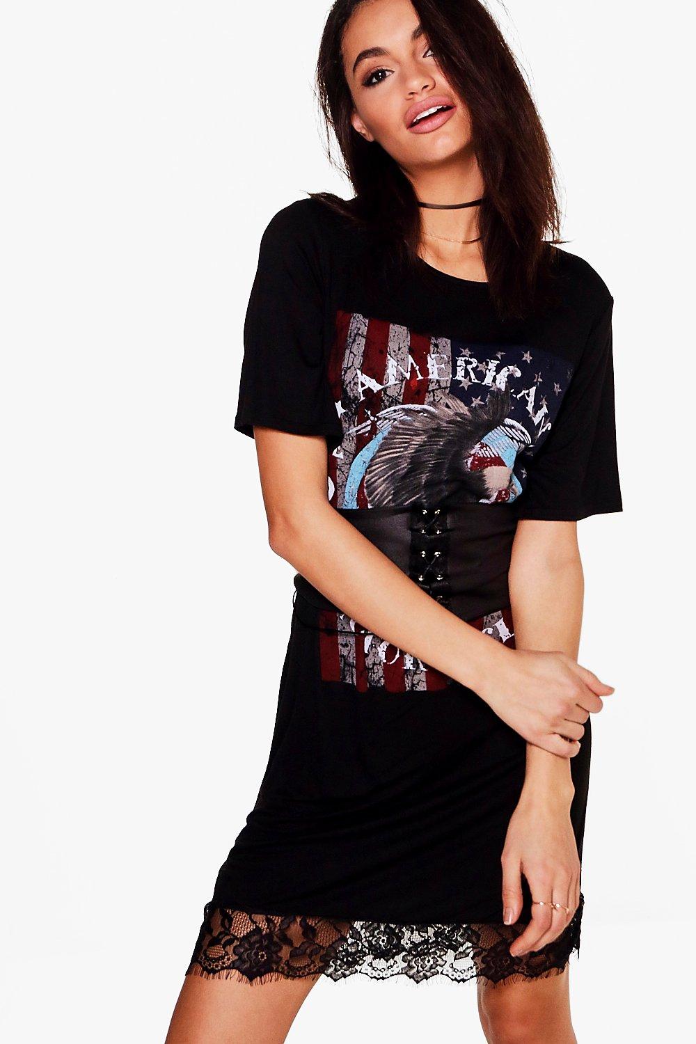 oversized rock t shirt dress