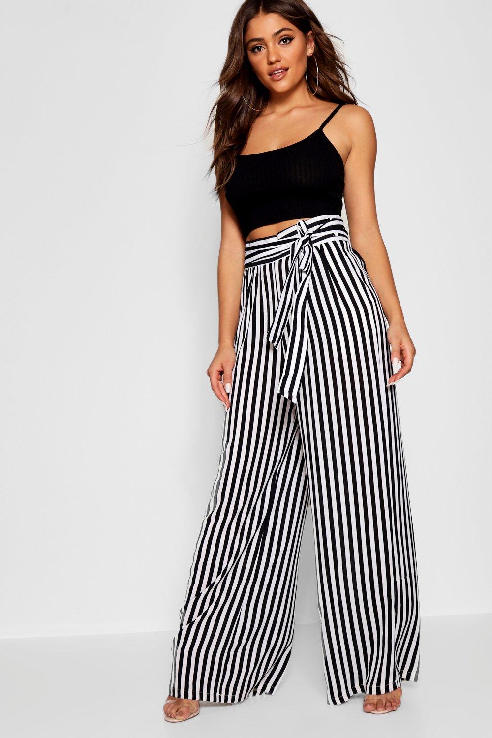 boohoo striped trousers