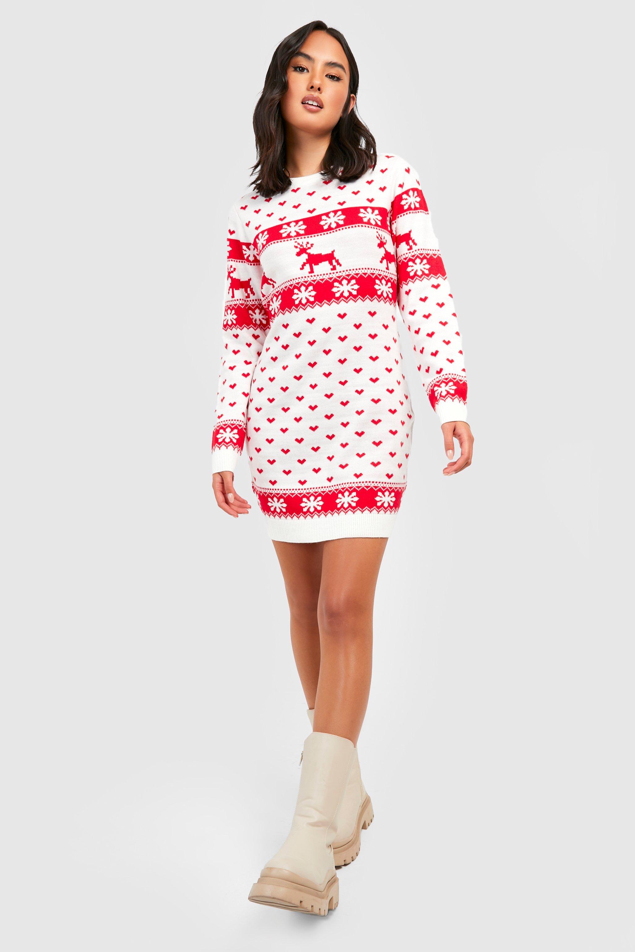 boohoo christmas jumper dress