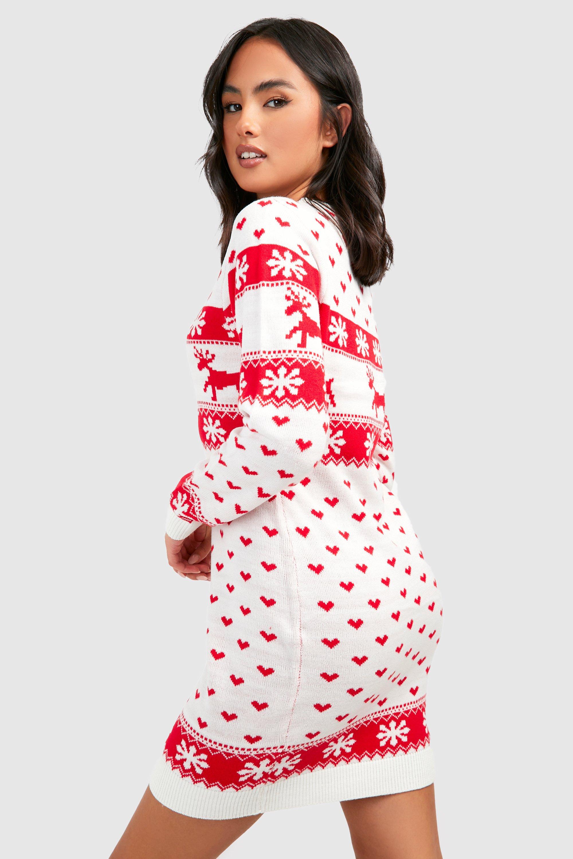 boohoo christmas jumper dress