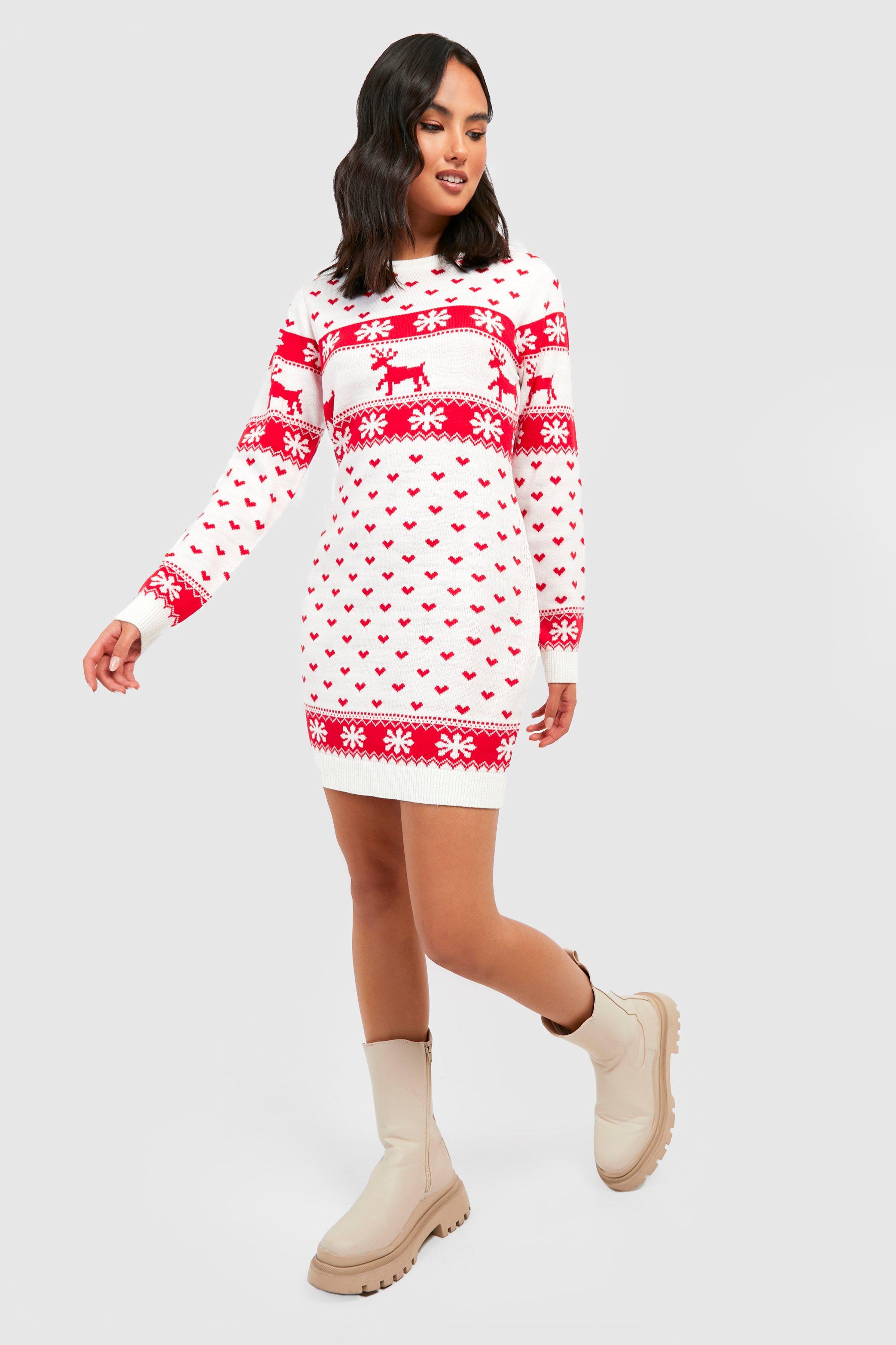 boohoo christmas jumper dress