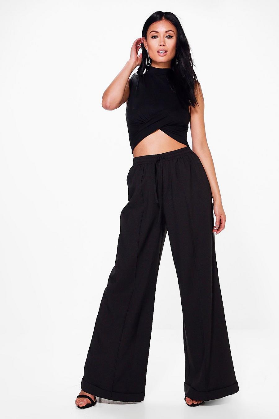 Aurelia Wide Leg Turn Up Tailored Trousers image number 1