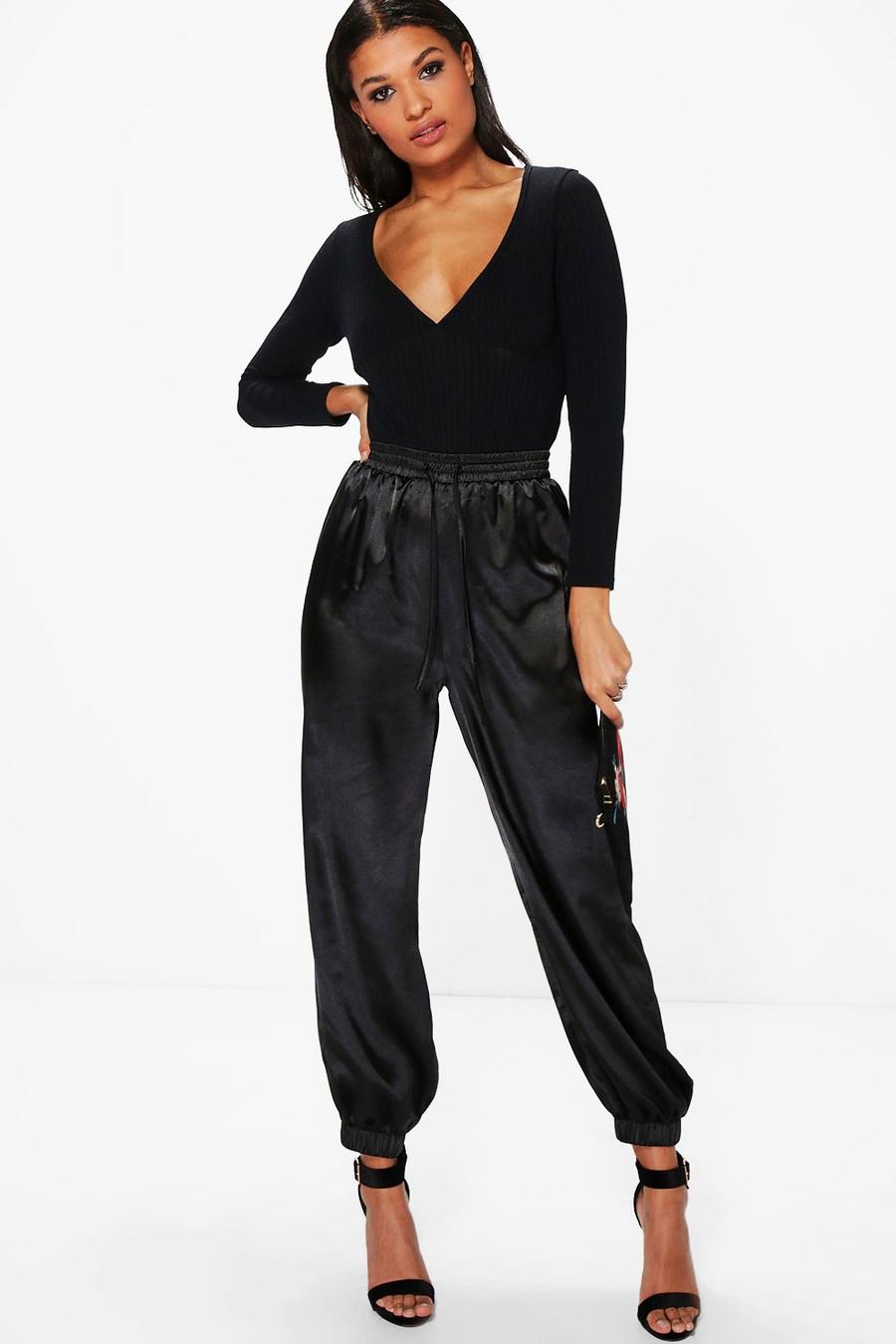 Lorena Satin Relaxed Hareem Trousers image number 1