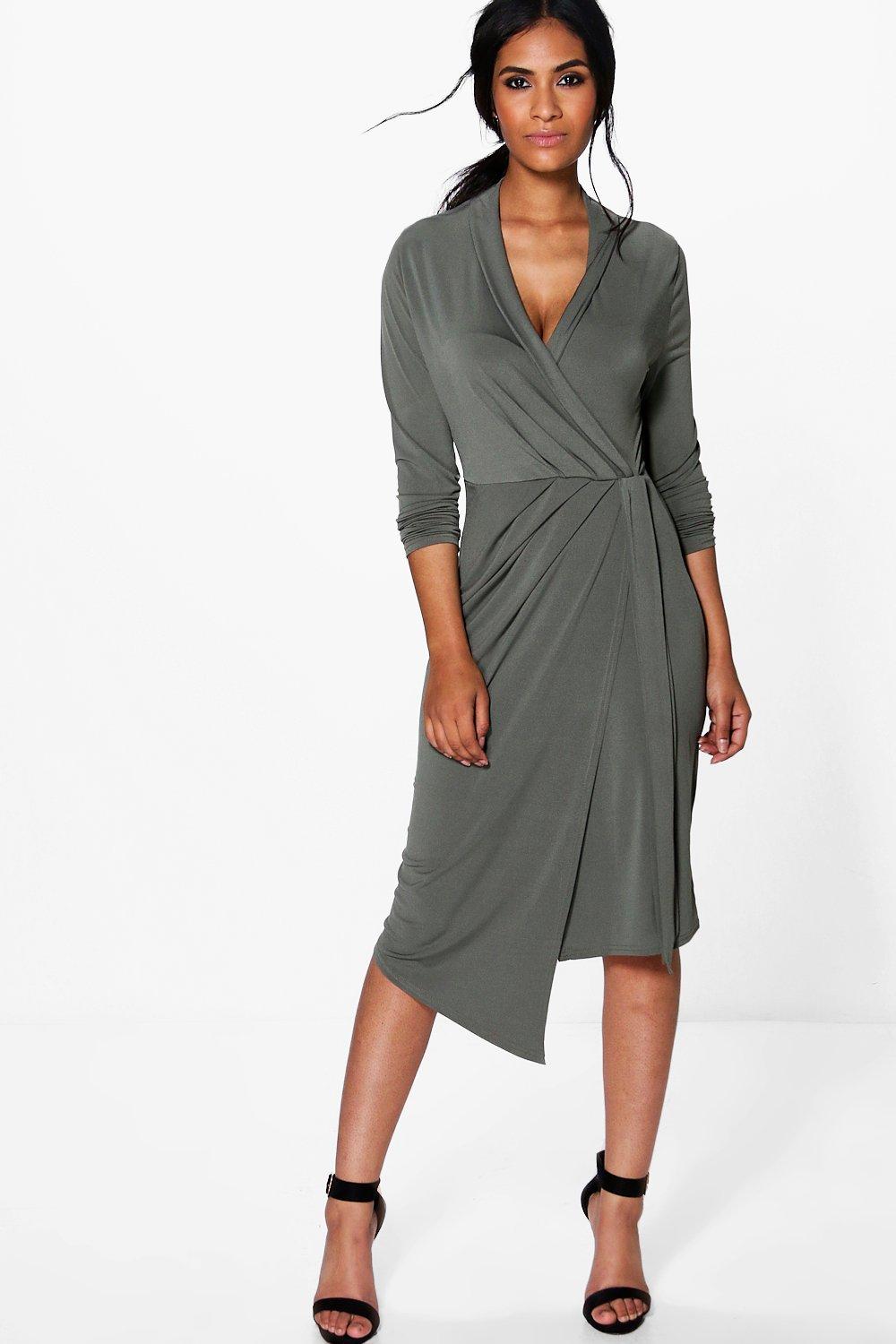 midi wrap dresses uk