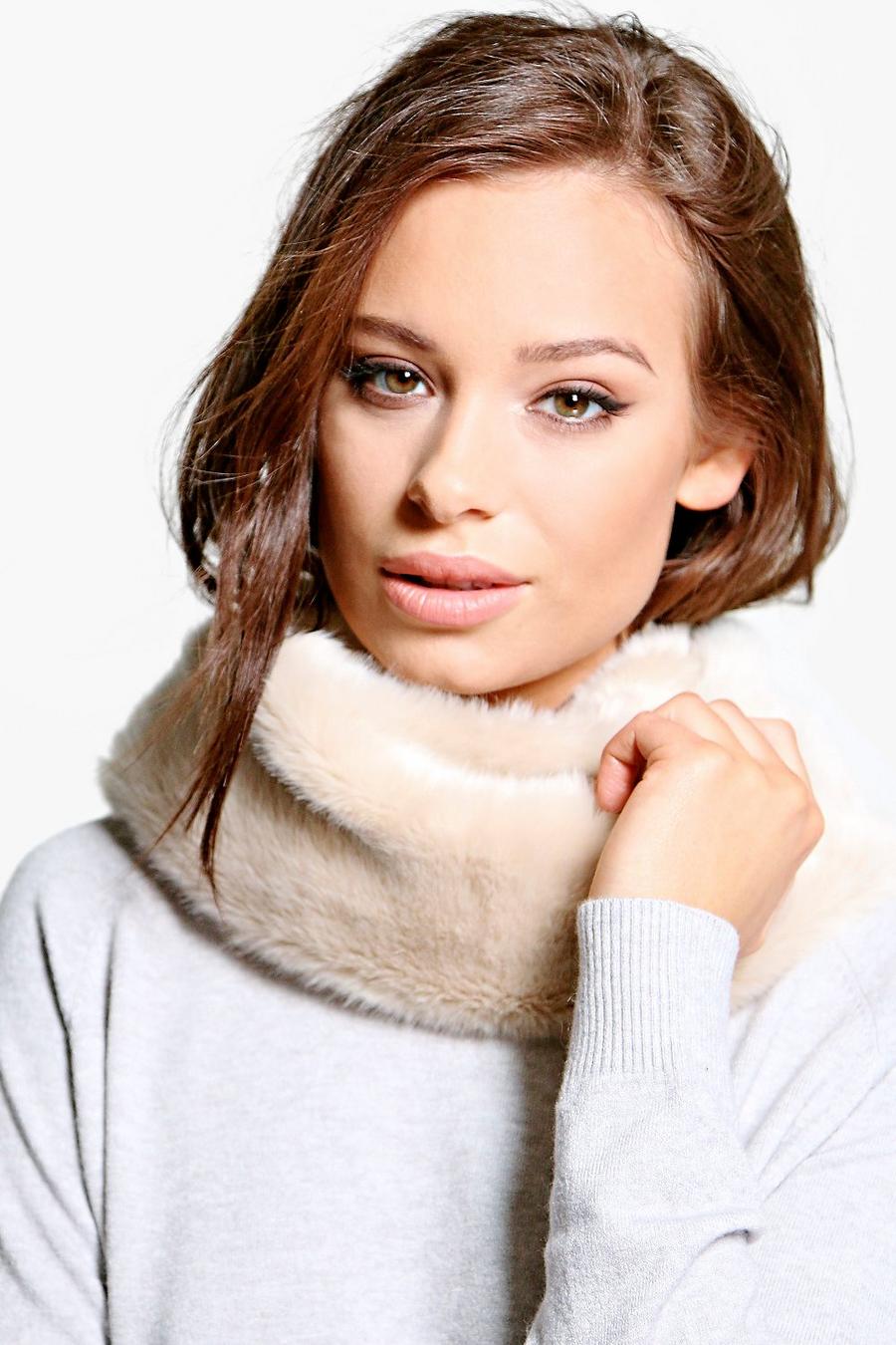 Mink Lacey Faux Fur Snood image number 1