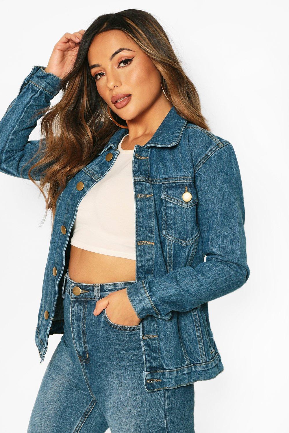 boohoo plus denim jacket