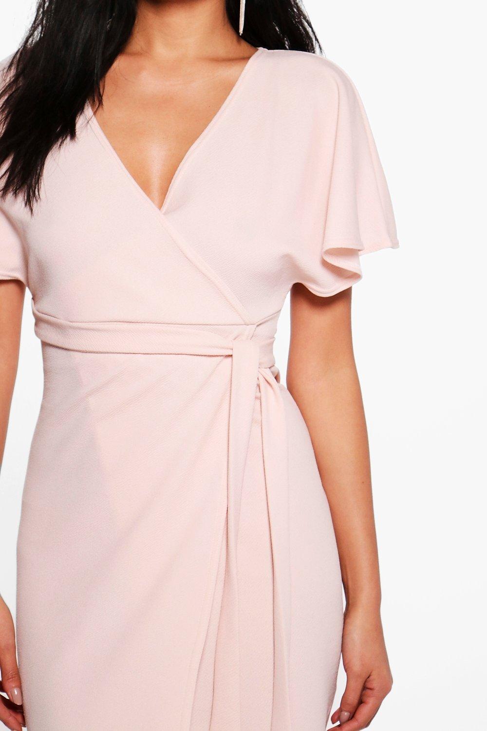 tie wrap midi dress