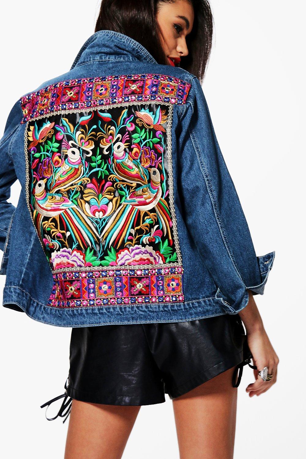 embellished denim jacket