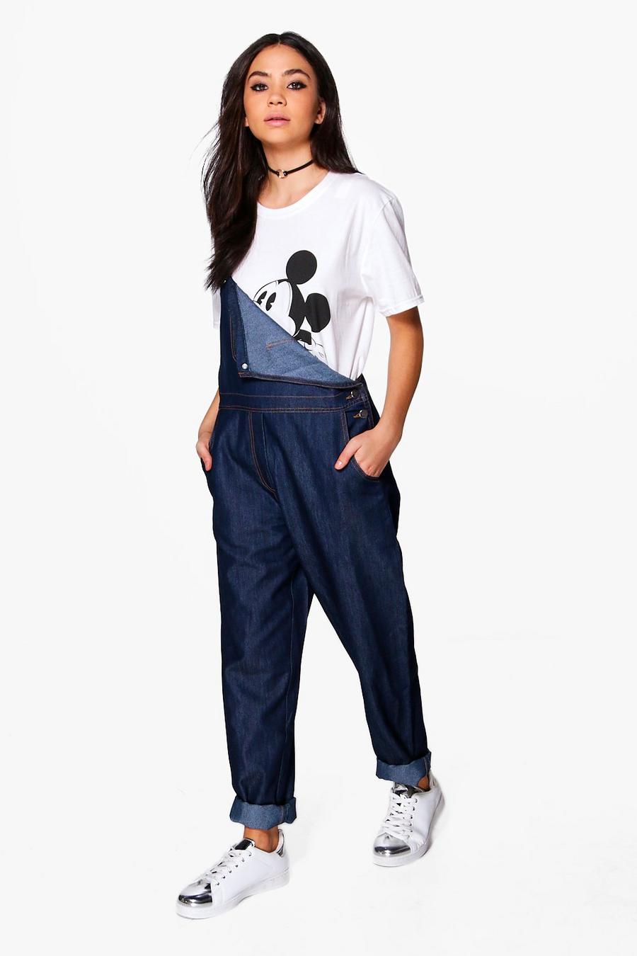 Indigo Emily Relaxed Fit Dungarees image number 1