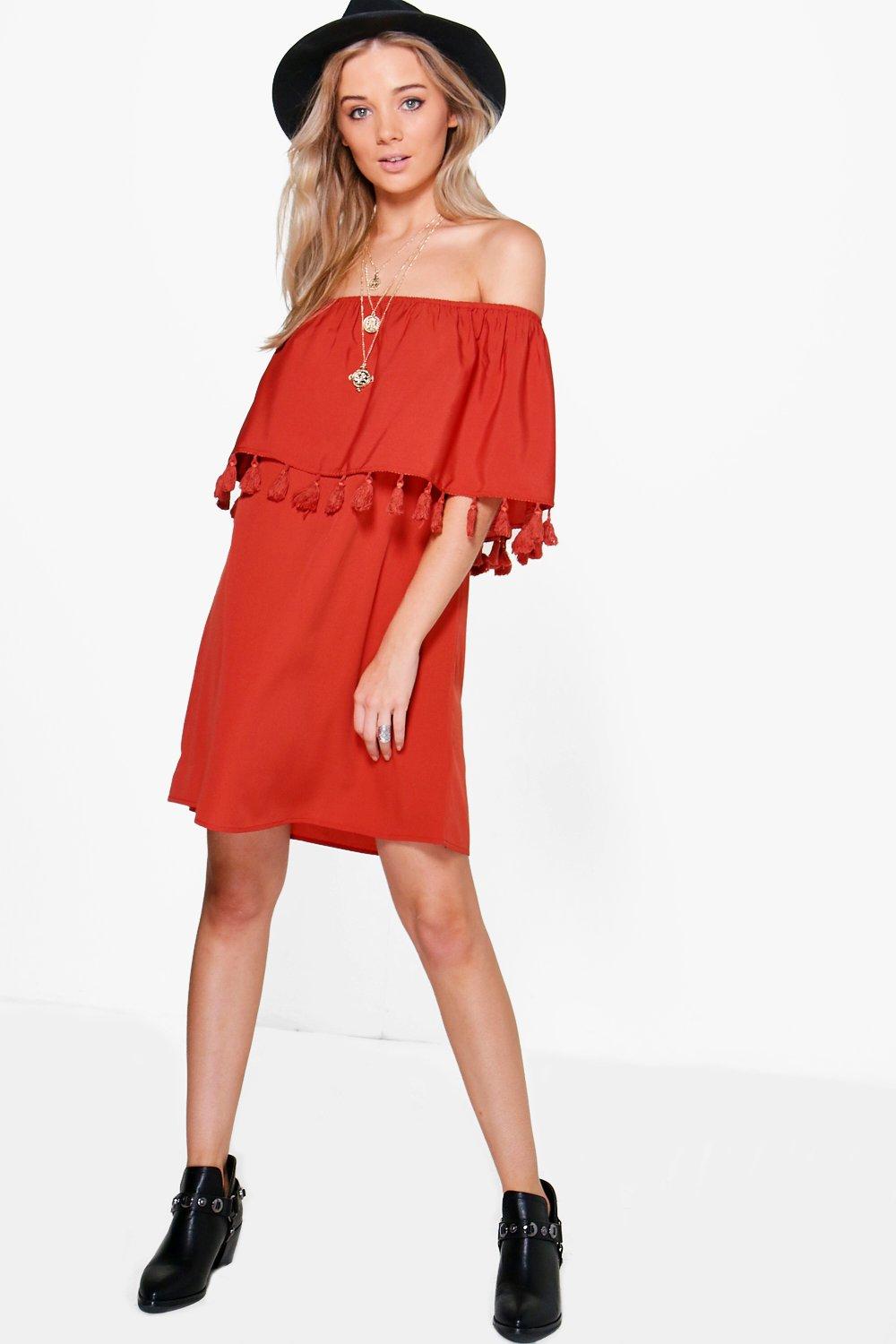 boohoo pom pom dress